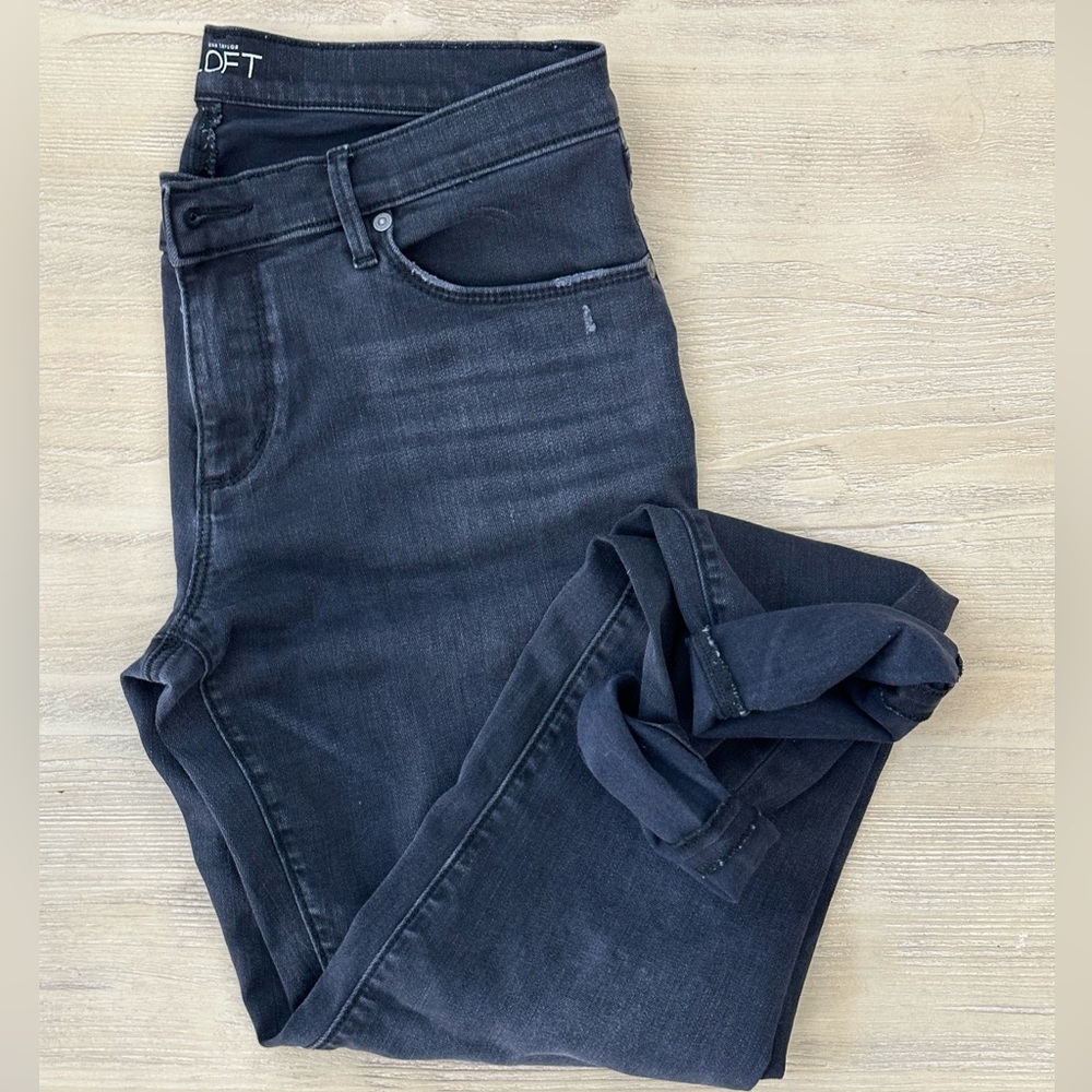 Black Relaxed Skinny Loft Jeans